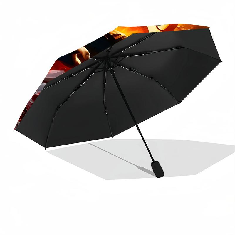 1pc M-mortal Kombat Umbrella, Sun Protection, And UV Shielding. It Has Eight Sturdy Ribs for Outdoor Use And Perfect As a Holiday Gift