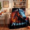 vivid horse Custom Flannel Blankets Soft Warm Cozy Throws for Home Decor Holiday Gifts