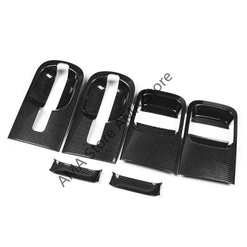 X7JF Car Door Handle Bowl Protectors ABS Carbon Fiber Design Anti Scratch Accessories Suitable for H1 I800 2018-2020 Models