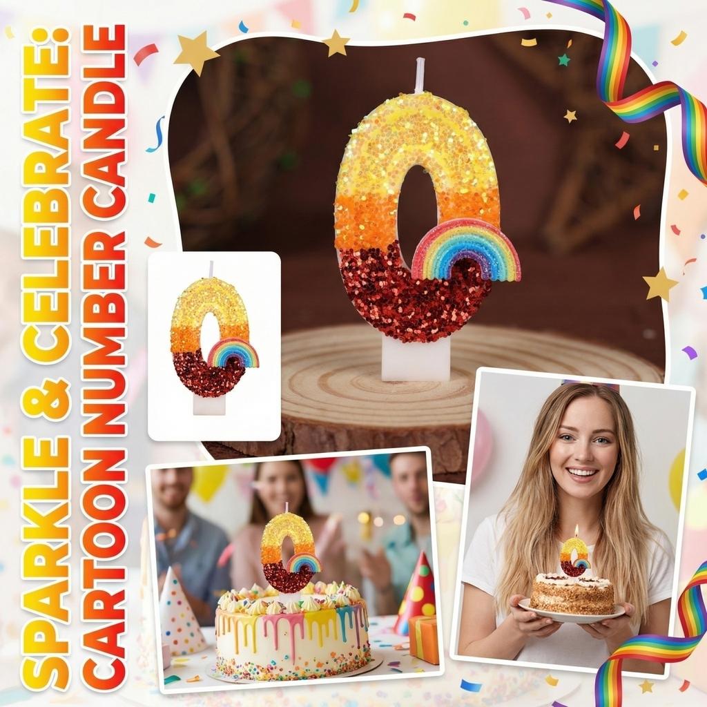 Fashion Cartoon Creative Birthday Candles Party Digital Candles