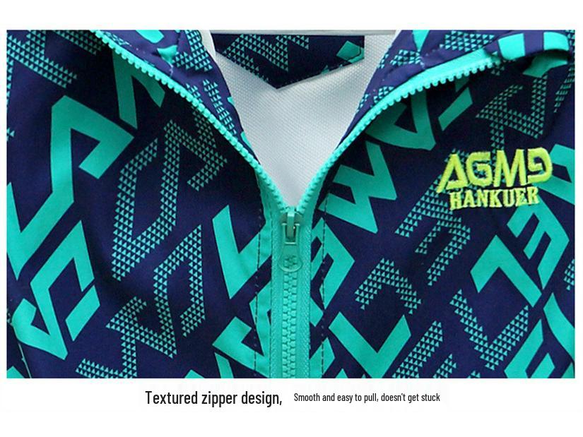 Windbreaker mit Kapuze im koreanischen Stil für Jungen und Mädchen - Trendige Outdoor-Jacke für Kinder für Frühling/Herbst