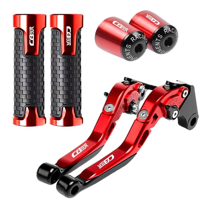 Motorcycle Brake Clutch Levers Handlebar Grips Ends CNC Aluminum For Honda CB 190R 2016 CB190R 2017