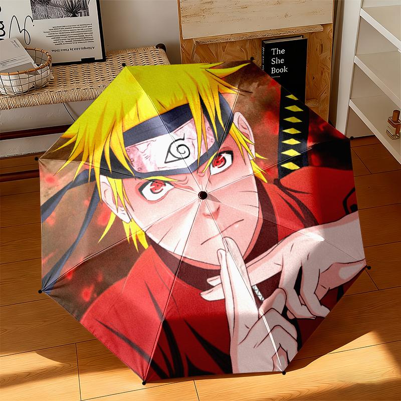 Famous Cartoon NARUTO Protagonist Uzumaki Naruto. Cartoon Umbrella, Folding, Home Essential, Iron Art, Outdoor Sunshade Umbrella, H1