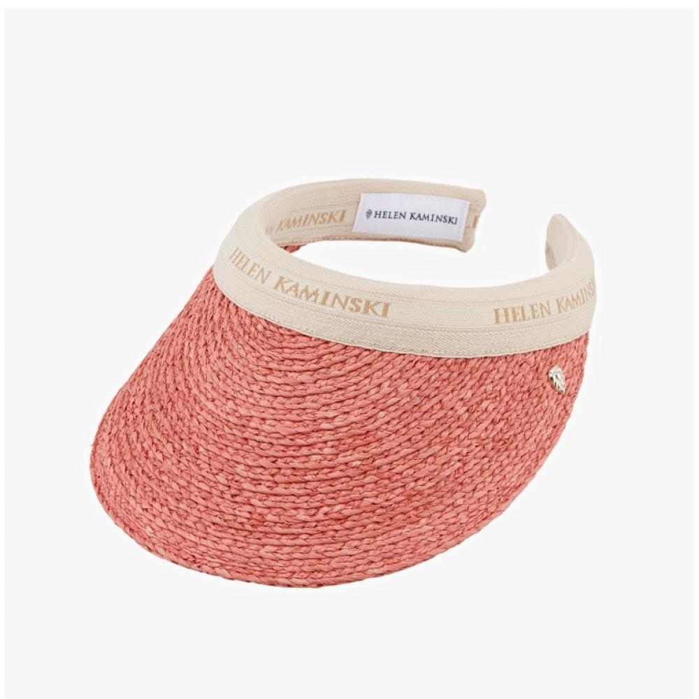 Helen Kaminski Bianco Pomelo Naturalne Logo Daszek Czapka Przeciwsłoneczna Kapelusz50265