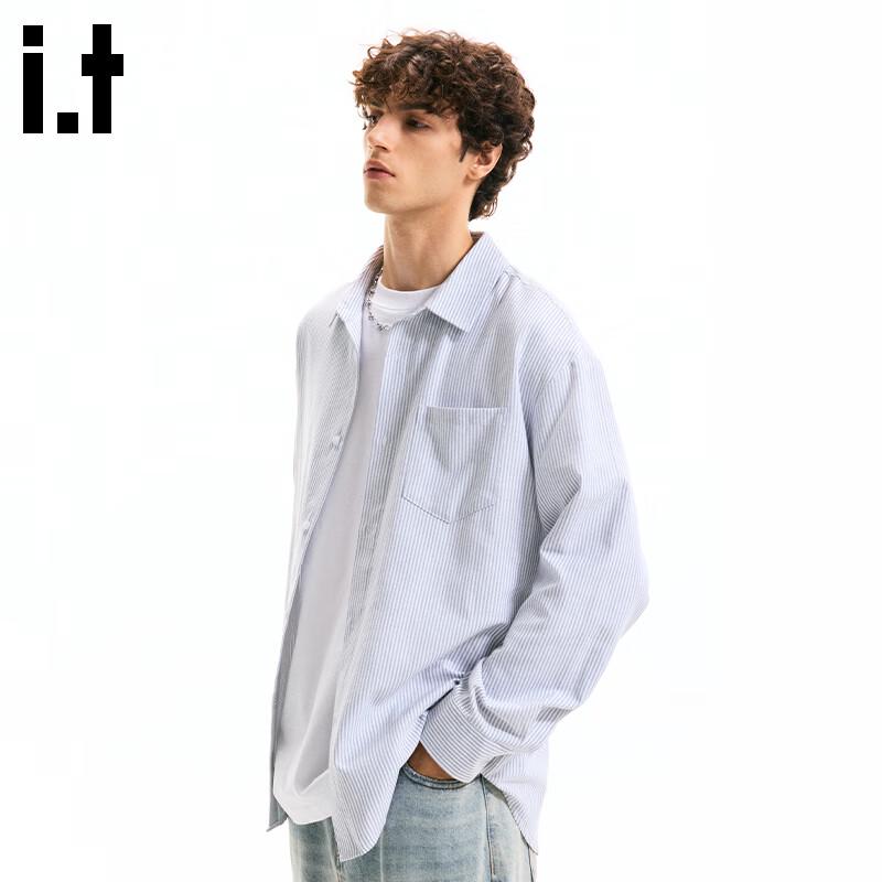 Fingercroxxit Men s Oxford Stripe Shirt L