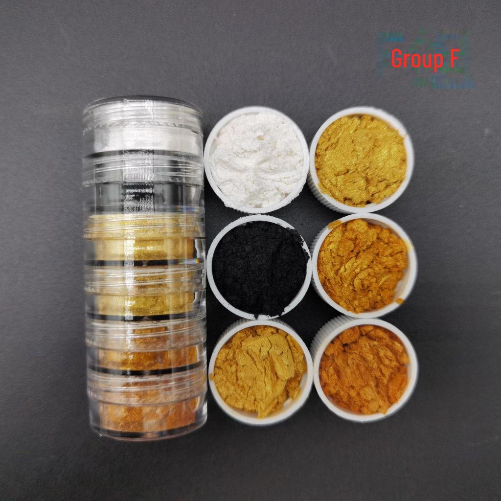 6-Color Pearl Glitter Crystal Slime Mold Kit for DIY Crafting