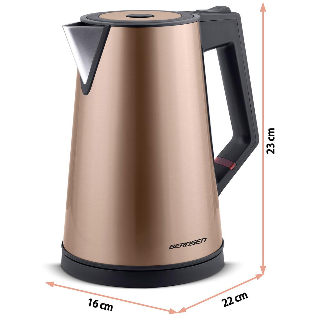 Chaleira Elétrica 1.7L Berdsen Bd-708 Cobre