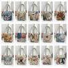 Bird Canvas Tote Bag Butterfly Flower Shoulder Bag Elegant Embroidery Ethnic Style Handbag  Outdoor
