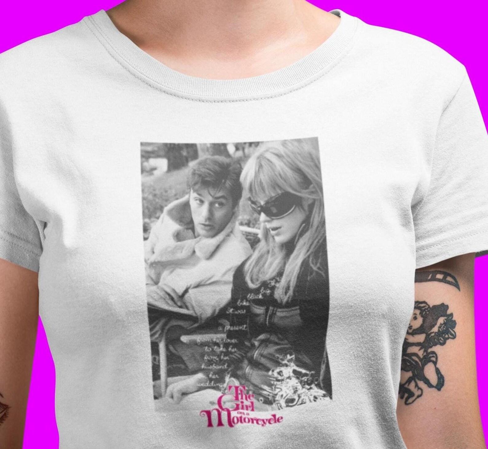 The Girl on a Motorcycle T-Shirt – 60s Cult Film, Marianne Faithfull S