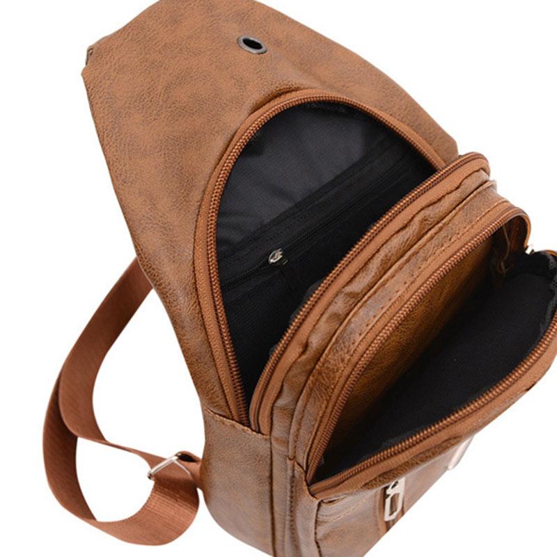 Fashion sports crossbody shoulder bag, large capacity men's chest bag, crossbody bag, small backpack