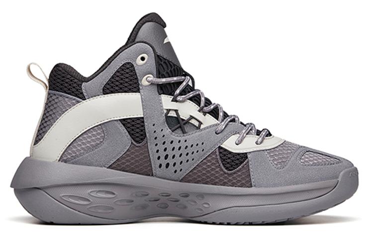 Men's Sneakers Anta Wind Tunnel 2 Abrasion Resistant Breathable High top Basketball Shoes Men's Gray