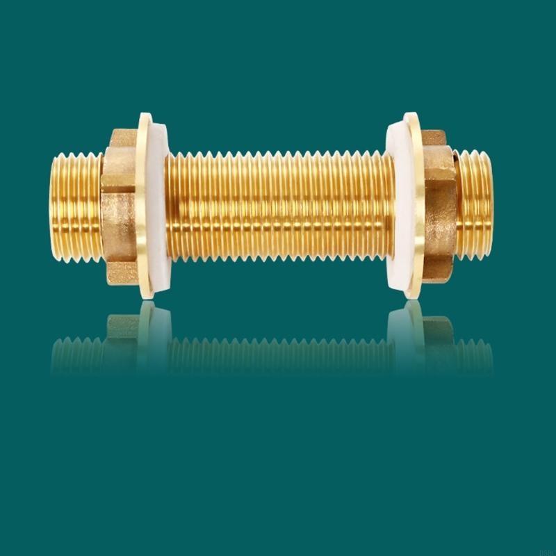 Brass Hose Bulkhead Fitting Connector Suitable for Water Tanks, Ensures Firm Installation Quick Repairs And Maintenance