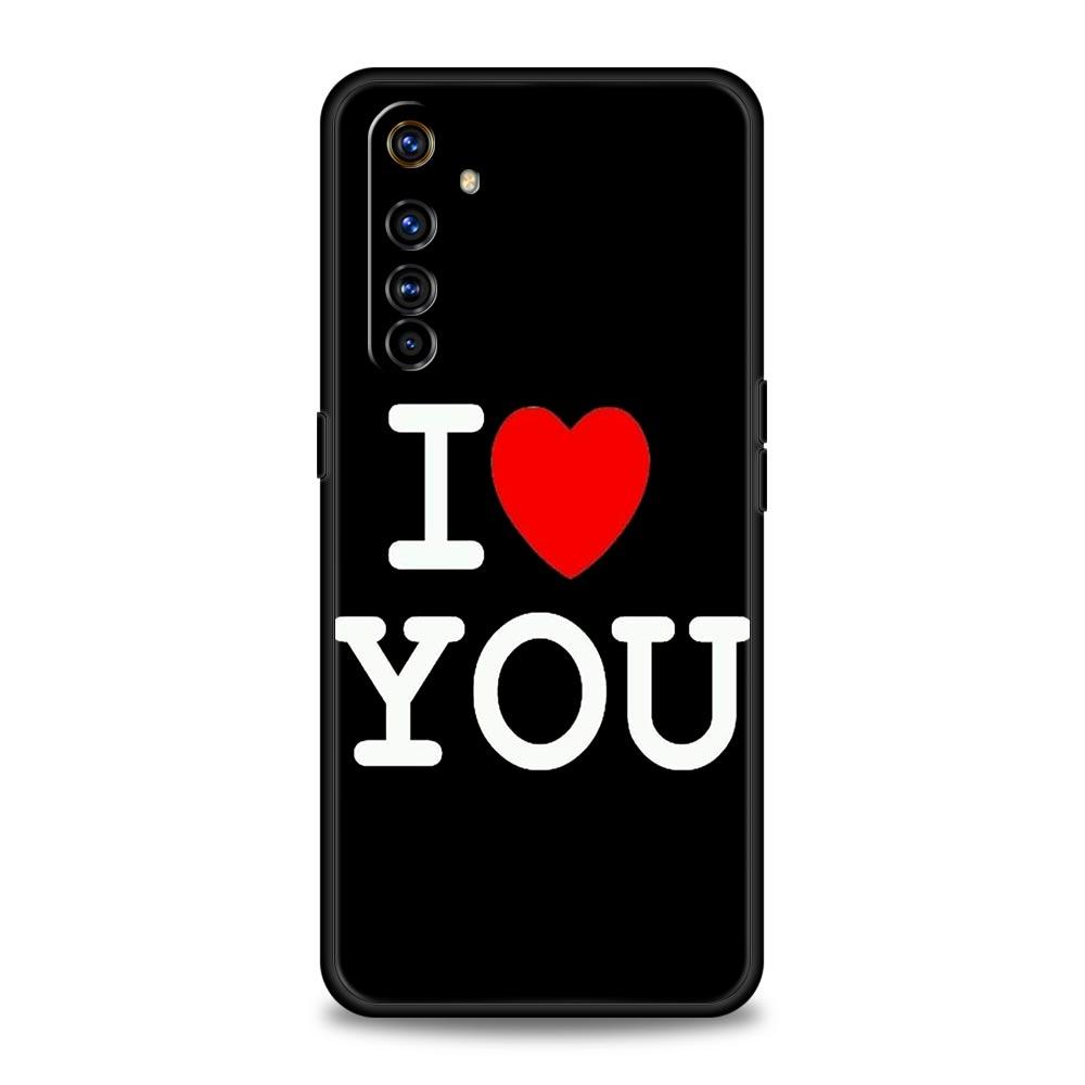 Ich liebe dich Rosa Herz Handyhülle Für Realme 12 11 10 9 8 5G 7 6 GT5 GT3 GT2 Pro Plus C21 C11 C25 C35 GT Neo 2 3 3T 5 Weiche Hülle