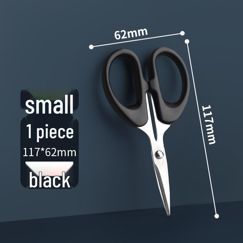 Non-Stick Sharp Black Blade Household Scissors for Kitchen & Office