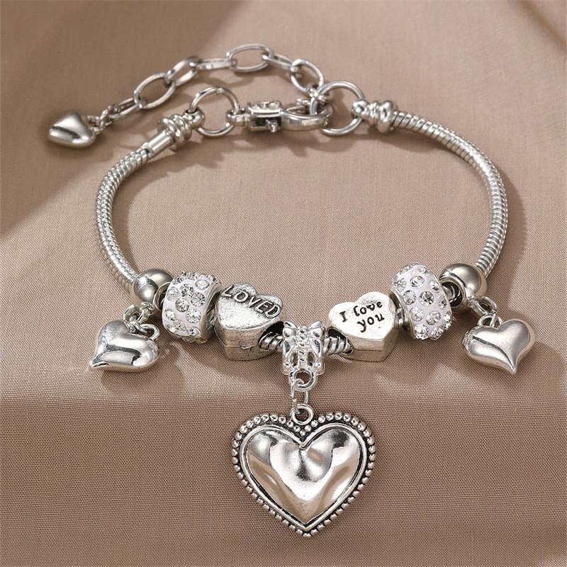 Fashion Heartshaped Zircon Jewelry Bracelet For Women And Teen Giftgiving