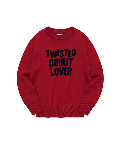 Kirsh Cherry Holiday Wording Knit [Red] 1