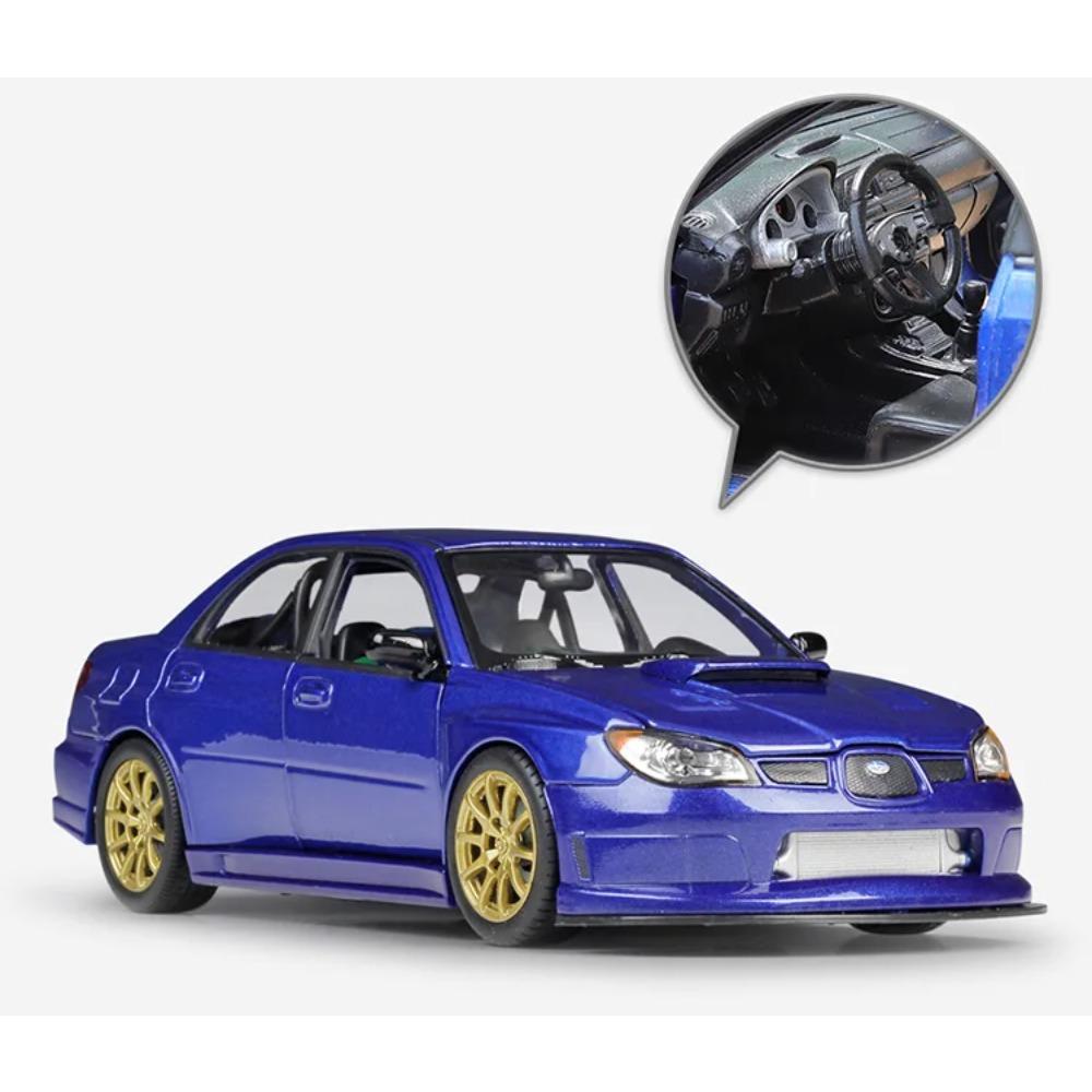 WELLY 1/24 Lmpreza Performance APR Subaru Alloy Miniature Scale Car Model Diecast Metal Collection Childrens Toy Vehicles Gifts