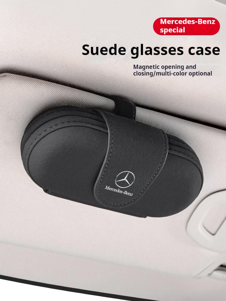 WTIUI1 Hot 2026 New For Benz For Mercedes-Benz AMG A C E V Class Sprinter GLC ML SLK SL Vito GLK Car Visor Glasses case Sunglasses case