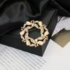 Brooch Retro Style Leaf Floral Design Lapel Pin with Faux Opal Inlaid Sweaters Collars Hats Bags Coats Scarves Badge Outfit Accessory