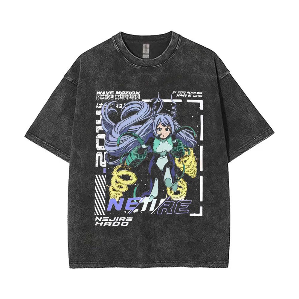 Washed Vintage Anime My Hero Academia All Might Plus Ultra Gym Graphic T Shirt Men Women Fitness Casual Cotton Short Sleeve Tees