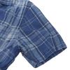 RRL Men's Cotton and Linen Checkered Shirt, Blue, Size M tops M blueUsed
