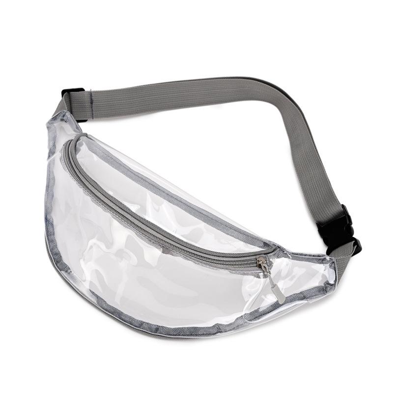 Customizable Transparent PVC Crossbody Bag for Women: Waterproof, with Logo, Ideal for Outdoor Sports & Beach.