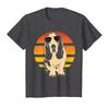 Retro Basset Hound T-Shirt Men Women Kids Gift Men Clothing Graphic T Shirts Cotton Four Seasons Daily Tees Short
