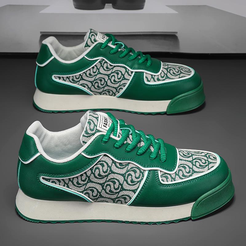

Модные горячие продажи Роскошные кожаные повседневные кроссовки Мужские Ретро зеленые кроссовки Мужские Дизайнерские кроссовки Удобная платформа Спортивная обувь Мужская 2024 39