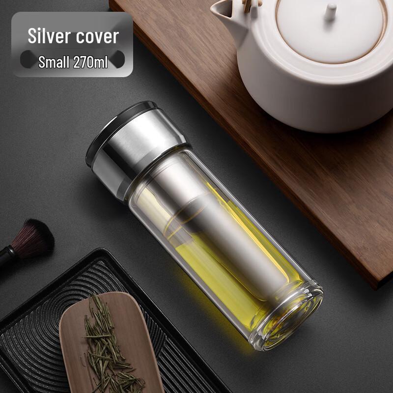 SX Double-Layer Tea Infuser Glass Mug