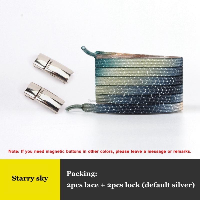 New Elastic Magnetic Shoelaces Sneakers Shoelace Kids Adult No Tie Shoe Laces Rainbow Lock Lazy Laces One Size Fits All Shoes