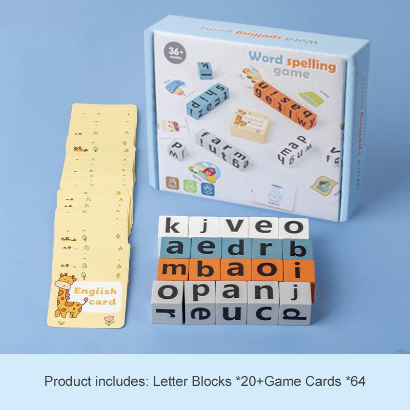 

Wooden Spell Word Toys Letter Cognitive Challenge Memory English Word Game Early Learning Educational Toys For Children
