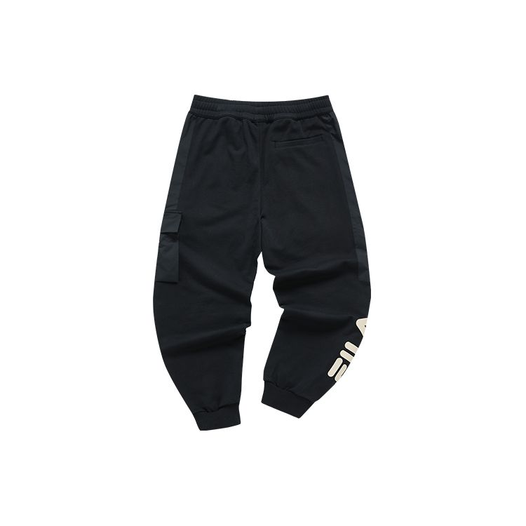 Fila Fusion Street Sport Logo Print Loose Knit Sports Pants Men Bottoms T11M211602FBK