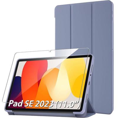 Case + Tempered Glass - for Xiaomi Redmi Pad SE - Shockproof - Stand - Purple