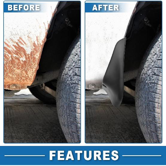 Mud Flap Splash Guard with Mount Accessories Front & Rear Side Mud Guard for Toyota Corolla 9th Gen 2003-2008 (Set of 4)