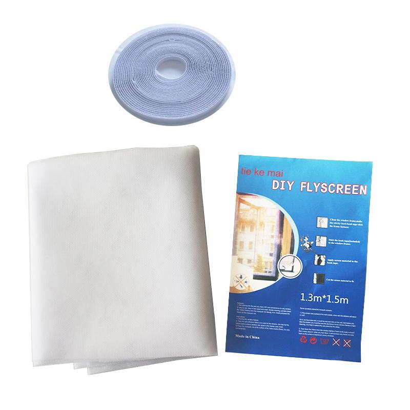 Fly Screen Windrow Insect Mesh Mosquito Net DIY Curtains Insect Protector Netting with Self-Adhesive Tapes for Fly Mosquito Bug