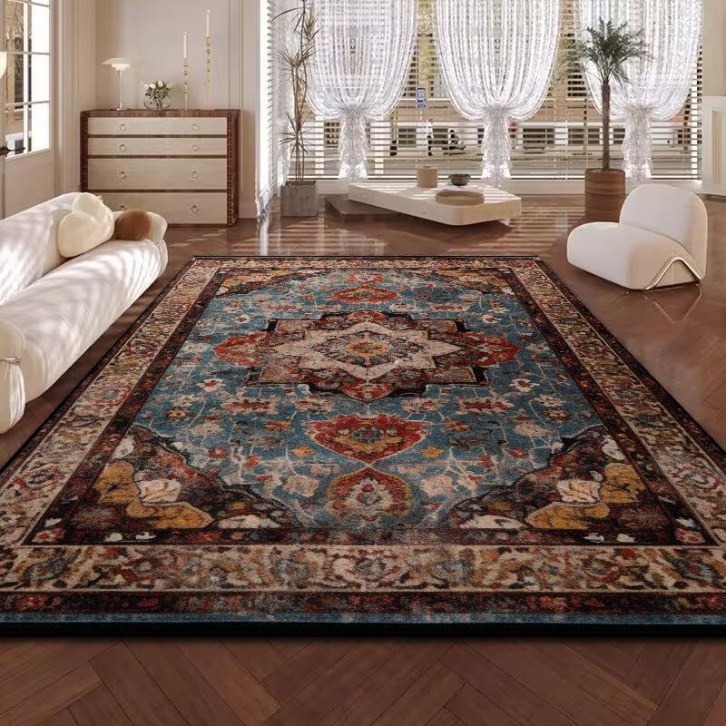 

Retro Persian American Carpet Large Area Rug Washable Soft Mat for Living Room Bedroom Lounge Home Decor 60*90cm