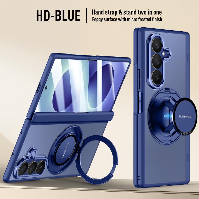 Matný matný kryt pro Samsung Galaxy Z Fold8 Ultra/Fold 8 Ultra/360° otočný magnetický držák Řemínek na ruku S krytem na skleněnou obrazovku