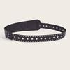 Vintage Women's Waist Belt PU Leather Dress Jeans Waistband Trendy Rivet Leather Belt  Female