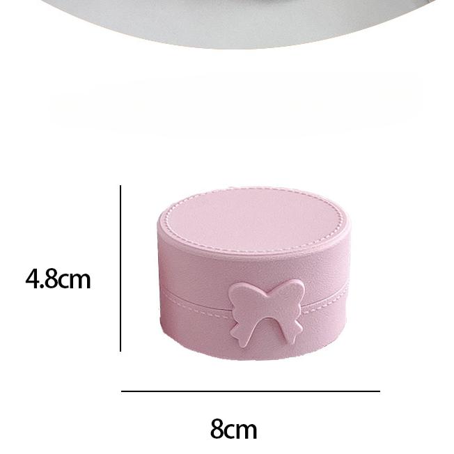 1ks INS roztomilá kulatá úložná krabička s mašlí pro makronky, kawaii dívky, šperky, sponky do vlasů, prachotěsná krabička, cestovní přenosný organizér na drobnosti