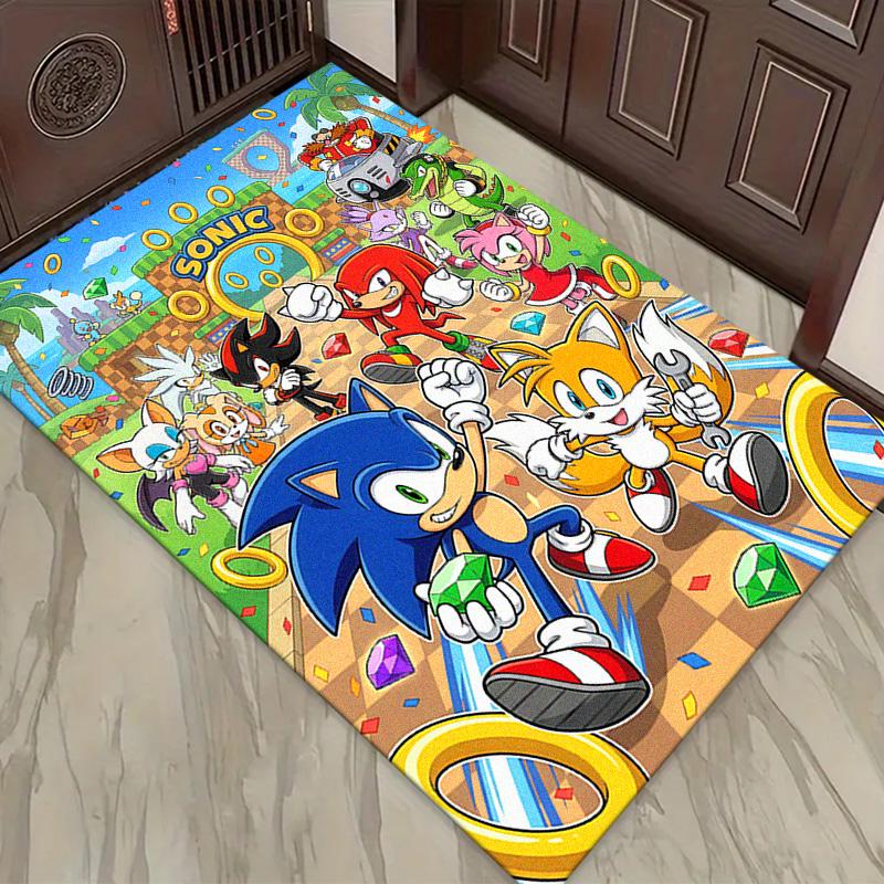 Blue Hedgehog Carpet Rug for Living Room Bedroom Home Sofa Decoration,Kids Play Non-slip Floor Mat