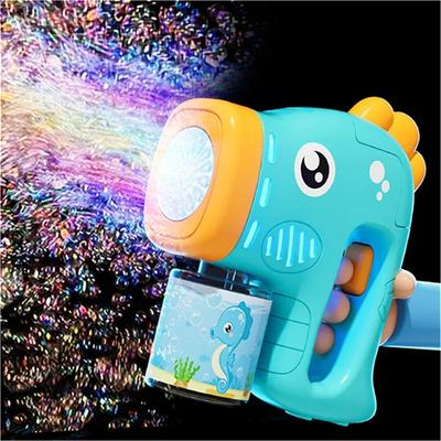 Cartoon Haima Bubble Automatic Bubble Machine with No Leakage Bubble Gun Children's Toys Without Battery and Bubble Water