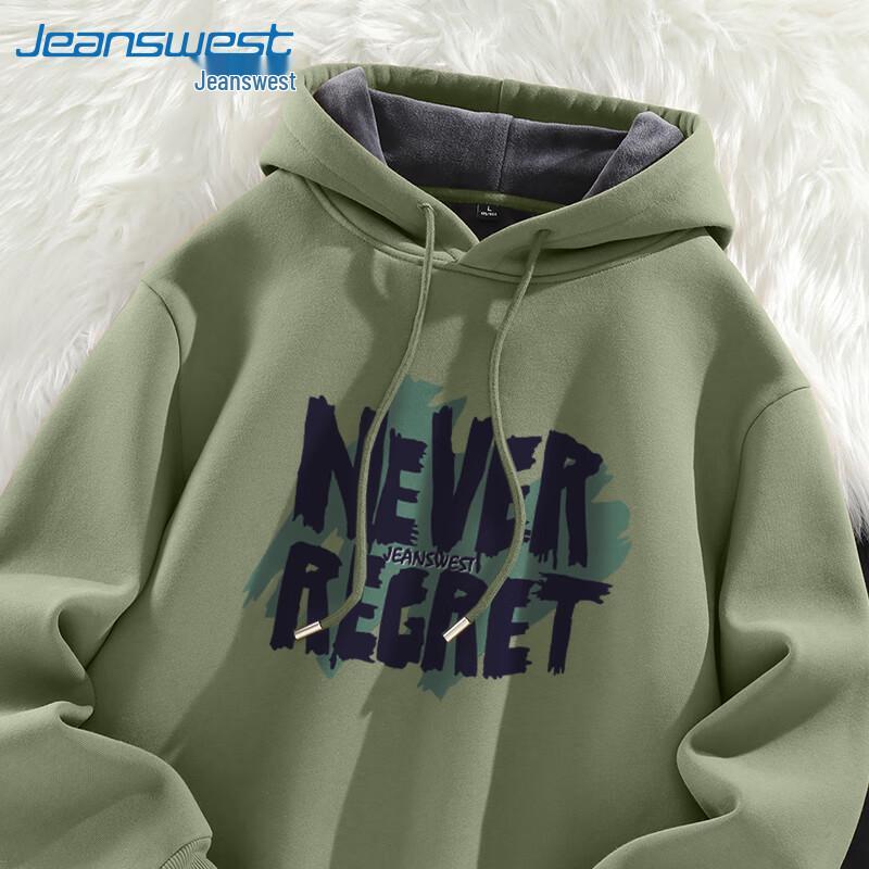 

Jeanswest Men s American Retro Printed Fleece Lined Hooded Sweatshirt 2XL