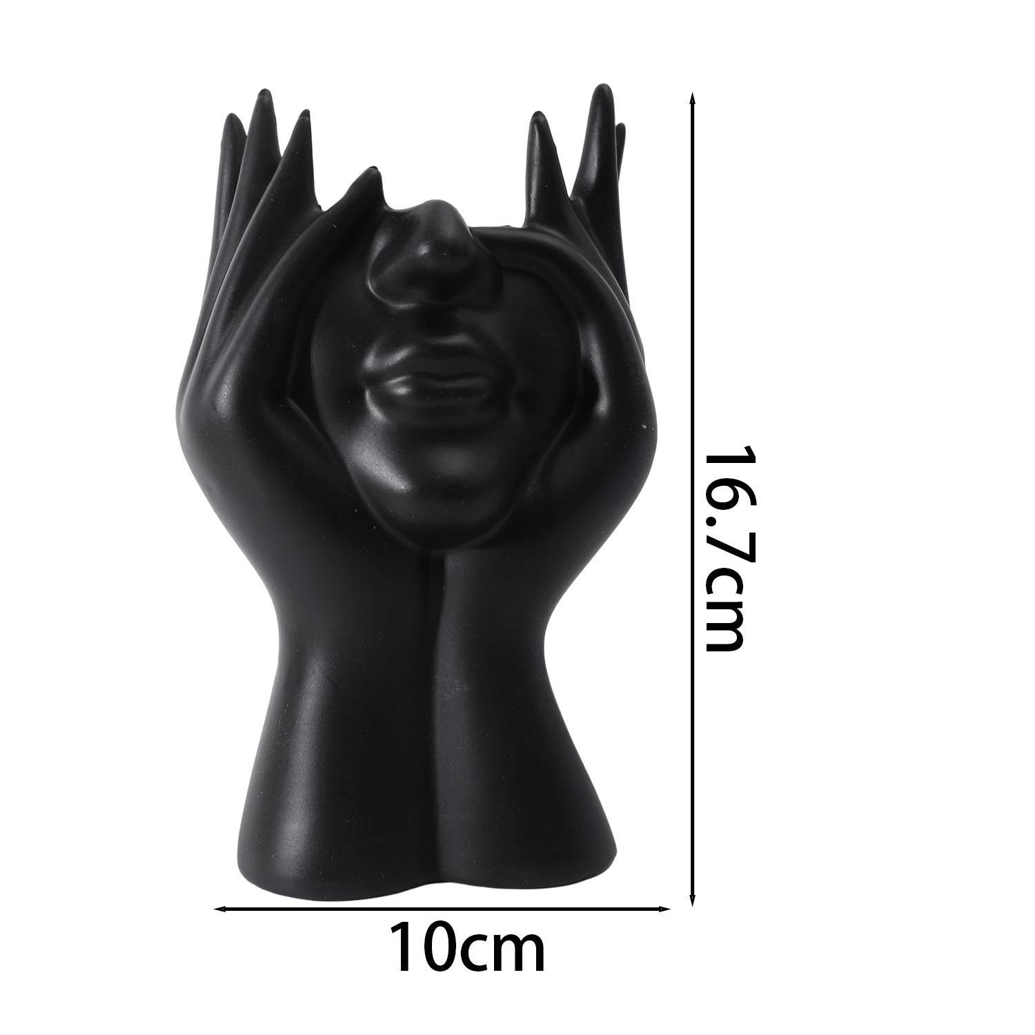 

Creative Human Body Art Storage Box Black White Makeup Brush Desktop Dressing Holder Tabletop Lipstick Eyebrow Pen Organizer