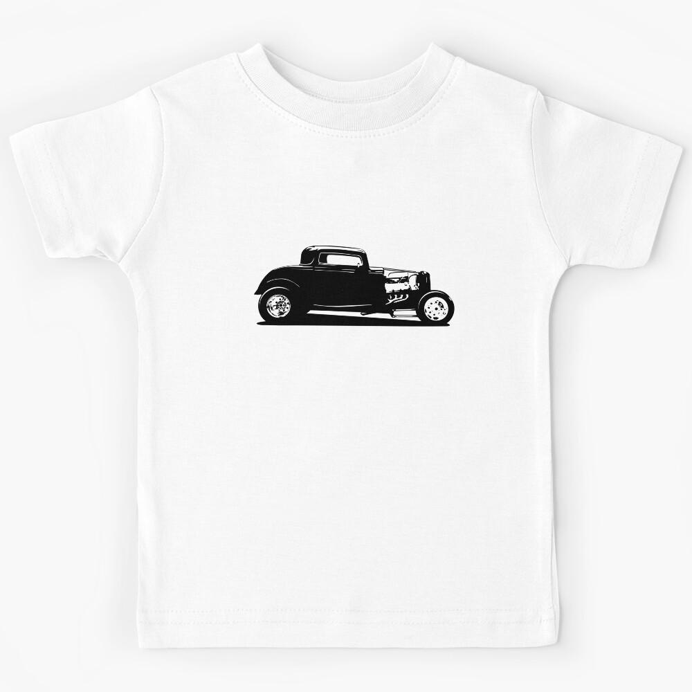 Classic American Thirties Hot Rod Car Silhouette Kids T-Shirt 100