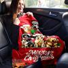 1pc Merry Christmas Printing Lightweight Flannel Blanket, Comfortable and Warm Blanket, for Camping Sofa Bed and Couch Office, in All Seasons