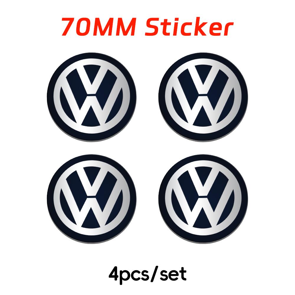 Pour VW Volkswagen Jetta MK5 Golf 4 pièces Pour Volkswagen VW 70mm 80mm 90mm 100mm 120mm Emblème de Voiture Cache-Moyeux Badge Autocollant