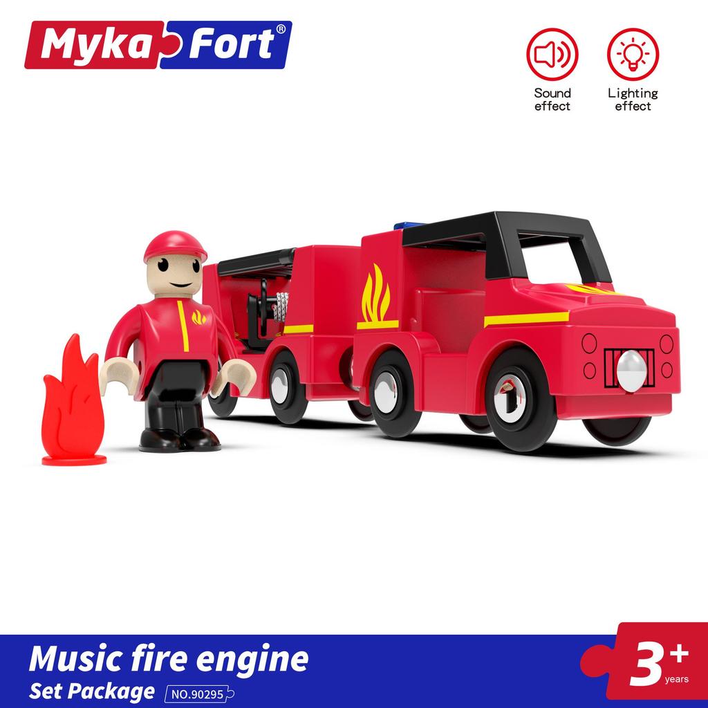 Sound & Light Track Car Police Station Fire Rescue Role-Play Toy for Kids