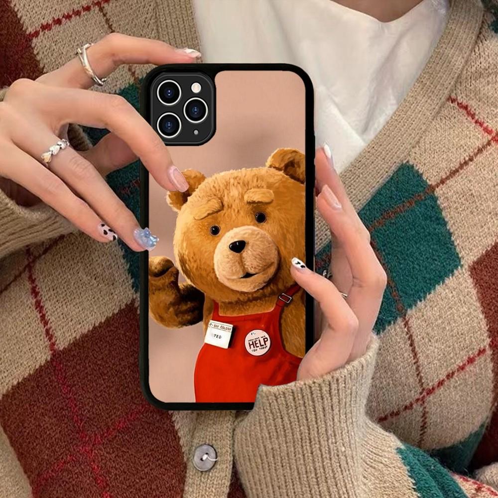 Ted Bear Phone Case Silicone PC+TPU For For IPhone 11 12 13 14 15 16 Plus Pro Max Cover