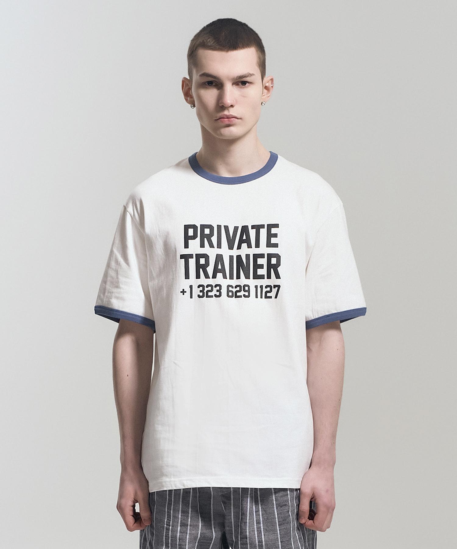 Pose Number Eight P.T Ringer Tee (White/Smoke Blue) 1