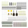 217Pcs Carp Fishing Accessories Clip Quick Change Snap Swivel Tail Sleeves Carp Fishing Accessories Set for Carp Rig
